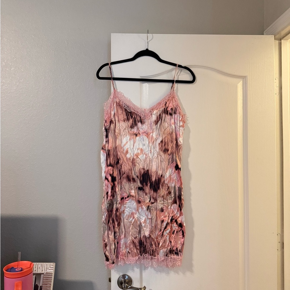 Topshop Pink Lace Dress